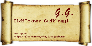 Glöckner Gyöngyi névjegykártya