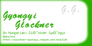 gyongyi glockner business card